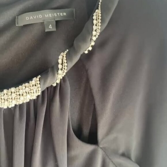 Black David Meister evening dress. NWT. Originally $488 - Picture 4 of 4